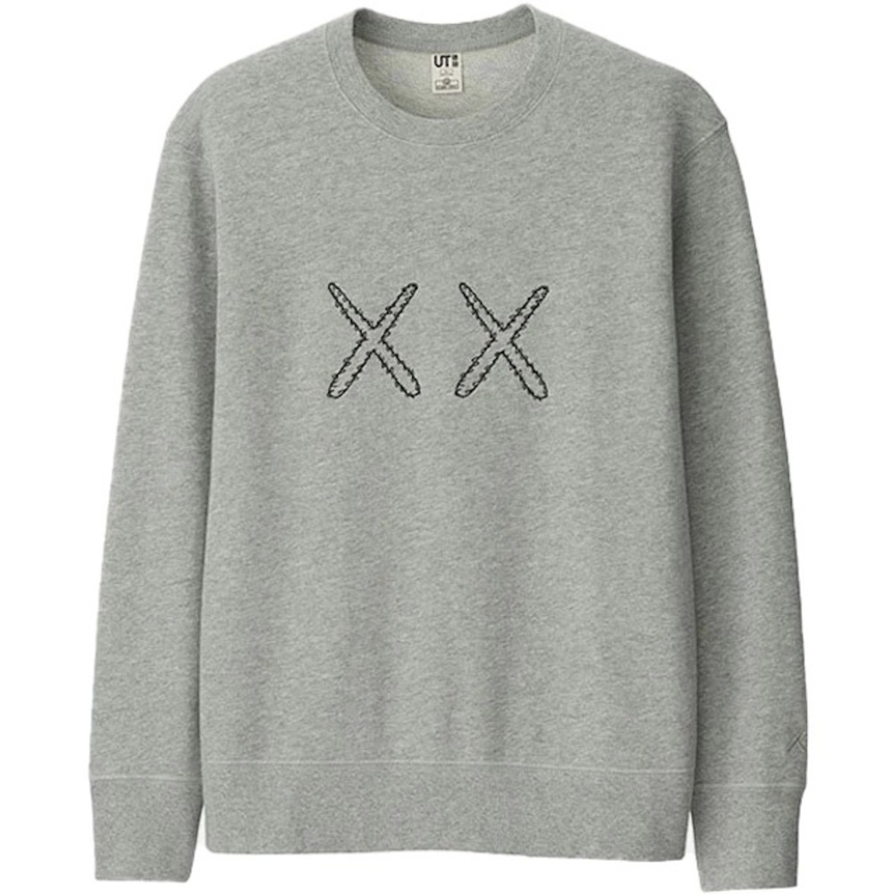 Uniqlo KAWS Sesame Street Collab Crewneck Gray Limited Edition